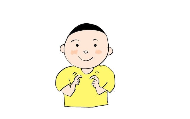 手話 あいさつ スーザンの日本語教育 手描きイラスト