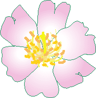 心に沢山風景を持つ Yosigamo Sakura の いけ花ガーデニング 緑 風 陽 と 花イラスト