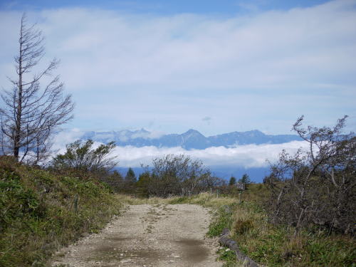 北アルプスの山並み