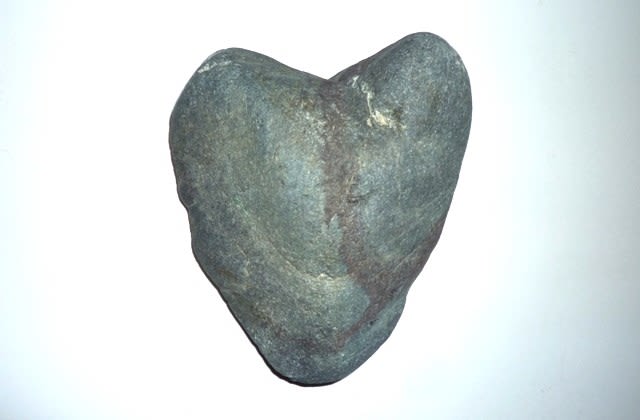 ３月20日に採集した、手のひら大の美形の「神足石」～ 輝緑凝灰岩・サイズ 約10cm