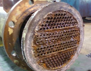 オイルクーラーの清掃 コンプレッサー修理会社の機械修理日記