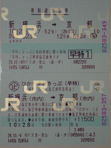 新幹線の切符 - ぴかしのホビーワールド