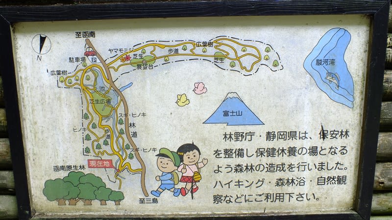 函南町　原生の森公園の案内図
