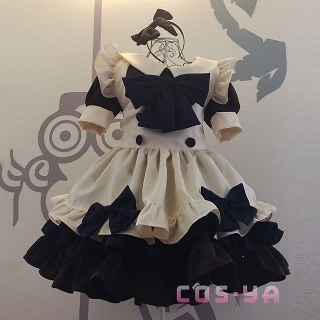 メイド服 コーヒー 荷葉フリル 4点セット スカート コスプレ衣装 Lolita 激安コスプレ衣装の通販 販売 アニメコスプレ衣装の製作