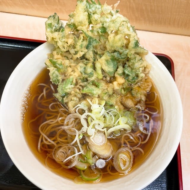 築地 天花そば 春菊天そば 4円 なんちゃってグルメレポーターの食日記