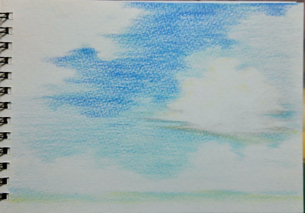 空に憧れて 空を描いてみました ノグブラックの 超色鉛筆 ノグブログ