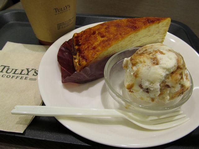 今日のケーキセット ミルクレープブリュレ タリーズコーヒー ｊ ｄの備忘録