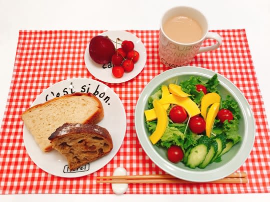 コリンキーのサラダで朝ごはんと エアコンいらずの我が家 まこの食いしん坊日記