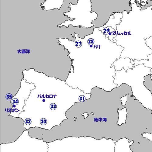 ヨーロッパ西 地図