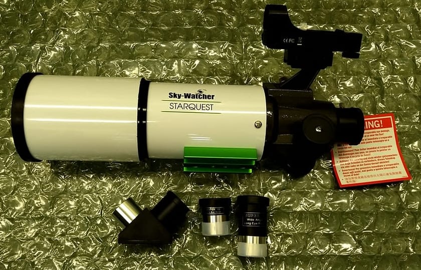 短焦点屈折鏡筒 SkyWatcher STARQUEST 80 鏡筒 が納品されました