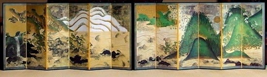 かの白洲正子さんご称賛 天野山金剛寺蔵 国宝『日月山水図屏風