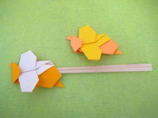 ハチの箸袋おりがみ 創作折り紙の折り方