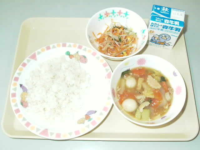 中華丼は野菜たっぷり人気献立です 松伏小学校 食育ブログ 中華丼は野菜たっぷり人気献立です 松伏小学校 食育ブログ