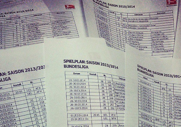 ブンデスリーガ13 14の組み合わせ日程が決定しました ヨアヒム レー部