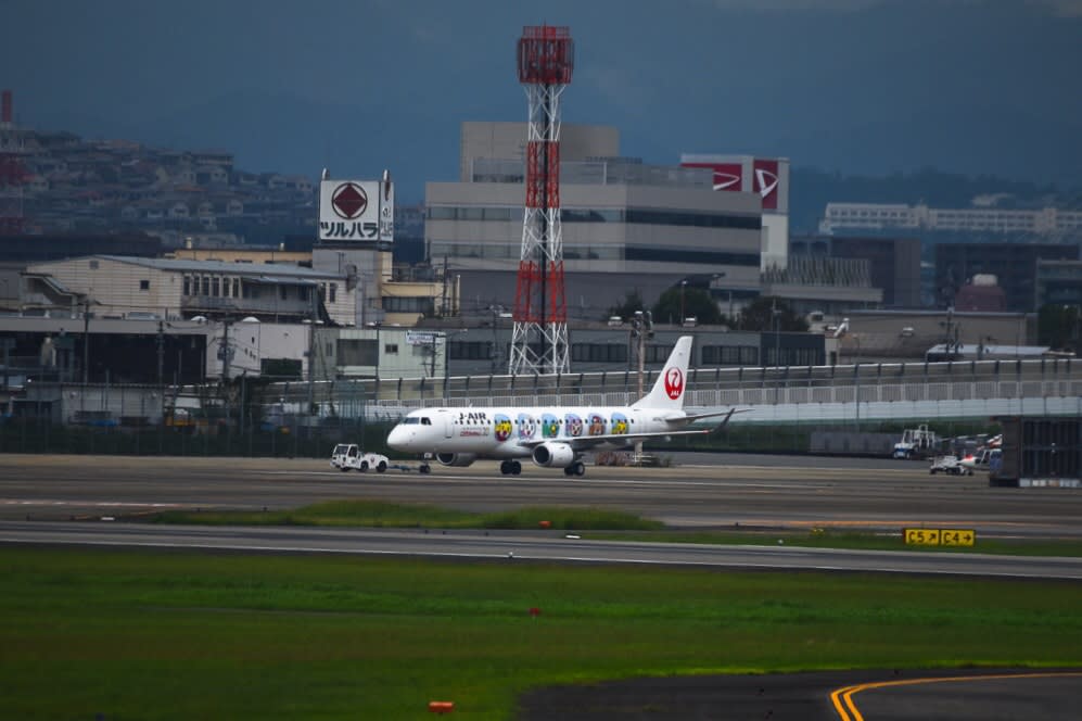 本日初就航 Jal しまじろうジェット 特別塗装機 Ja254j 出発一部始終 伊丹空港 宮崎空港へ ふくちゃんのブログ 飛行機 風景写真