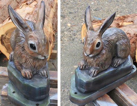 ウサギの彫刻特集 - CHAINSAW ART JAPAN・ケイジの仕事記録