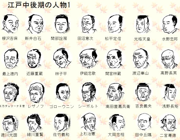 日本史人物肖像外字館 あなたも社楽人