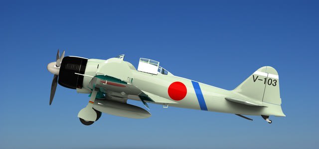 零戦21型画像と3Dモデルの台南航空隊(V-103)坂井三郎搭乗機追加 零戦21型画像と3Dモデルの台南航空隊(V-103)坂井三郎搭乗機追加