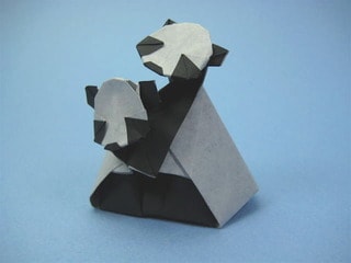 2ひきのパンダ 創作折り紙の折り方