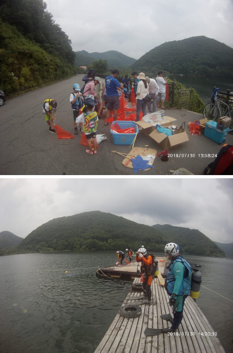 福島県 桧原湖 猪苗代湖 湖底清掃 海をつくる会 ブログです