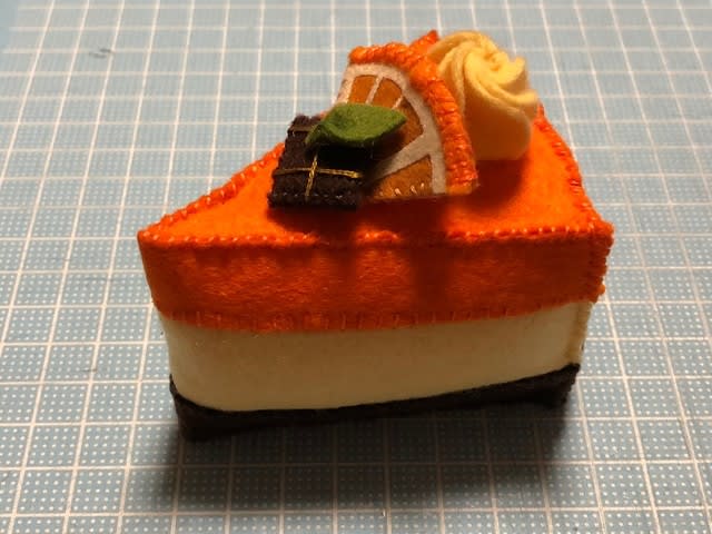 フェルトでケーキ作ってみた オレンジムースケーキ Team F Type Factory