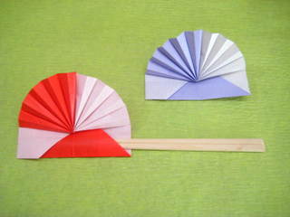 扇の箸袋おりがみ 創作折り紙の折り方