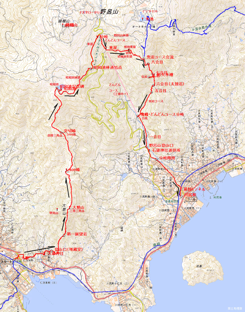 大懸山ー野呂山縦走登山 １ Map 概要 ひろしま里山放浪記