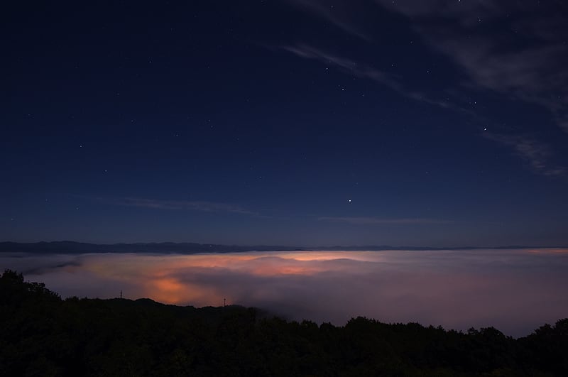 夜の雲海 とにかく 撮ってみた