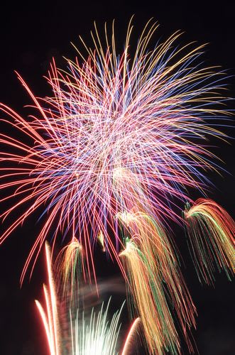 苧ヶ瀬池夏まつり花火大会 １ 縦型撮影 Big Sky