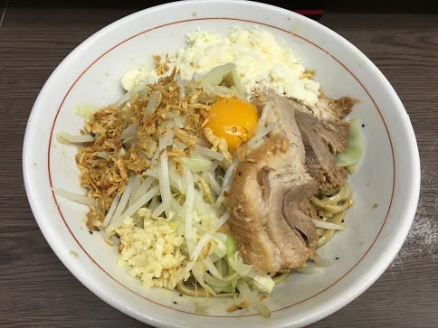 ラーメン二郎横浜関内店 4 の小ラーメン汁なし 4 770円 麺少なめ