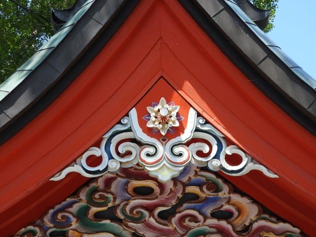 深志神社　手水舎　蕪懸魚（かぶらげぎょ）