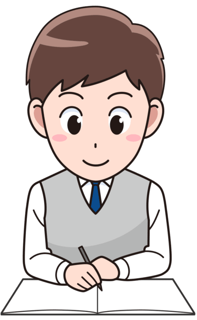 勉強する男子生徒 無料イラスト素材 イラスト素材図鑑