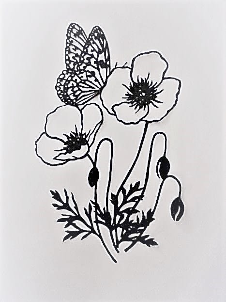蝶と花の切り絵 Hikari No Taba