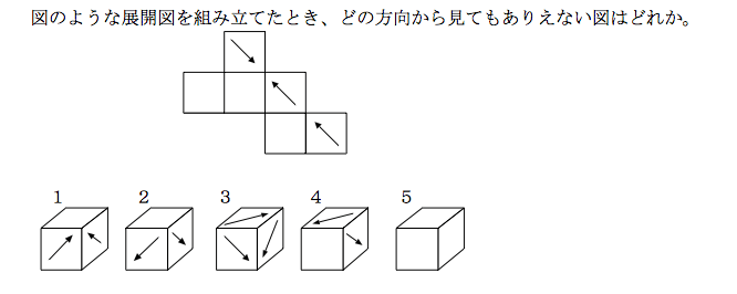 立方体の展開図 知能問題 数的処理 判断推理 数的推理 数学パズル