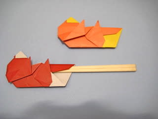 ラッコの箸袋おりがみ 創作折り紙の折り方