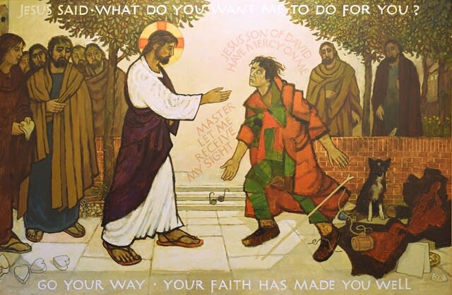 盲人バルティマイの信仰」と癒し」 マルコによる福音書10章46-52