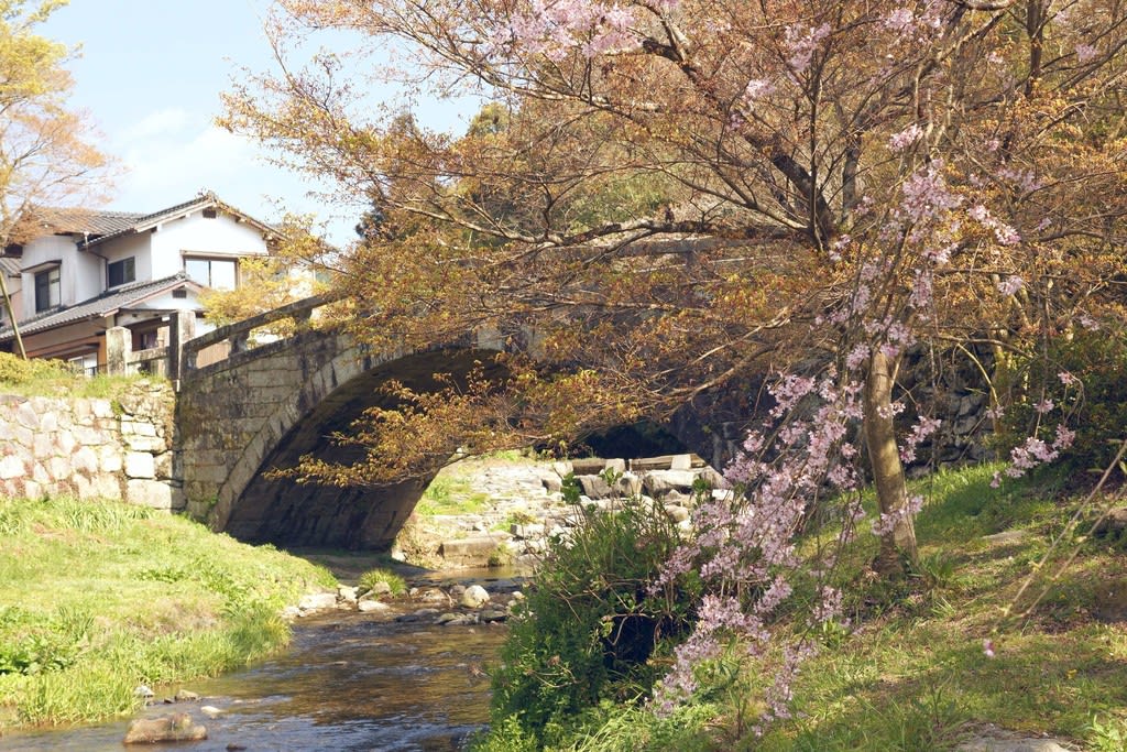 秋月の眼鏡橋と桜 19年 桜花見 3rd 福岡県朝倉市秋月 筑前の国からこんにちは