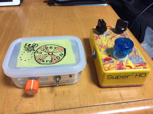 昔作ったアルミケースのshoと比べて エレアコ エレキ エフェクター自作遊びと実験