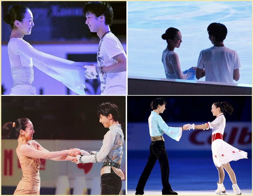 Yuzuru Hanyu And Mao Asada とmao Asada Yuzuru Hanyu 14 Worlds Gala 浅田真央ちゃんに あいをこめて