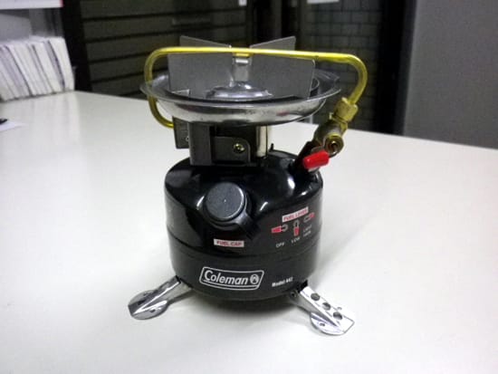 コールマン フェザーストーブ442 726j購入 路上の上