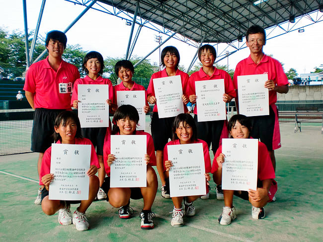 8 7中体連東海大会団体戦 準優勝 真正中学 真正ジュニアソフトテニスクラブ