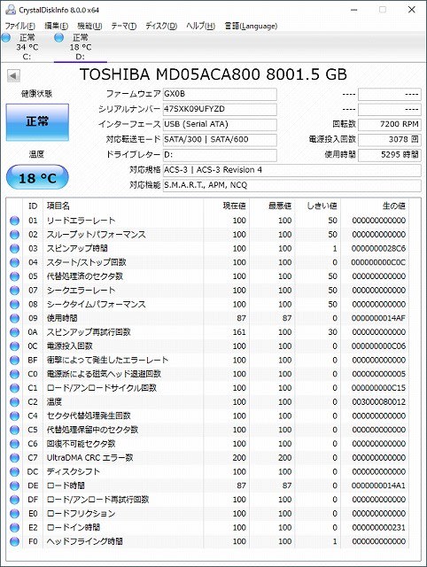 東芝 内蔵 ハードディスク 3.5インチ 6TB 7200rpm 128MB 6Gb/s SATA