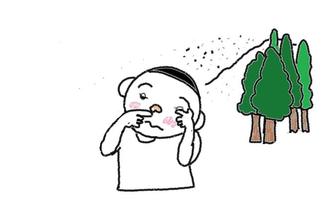 オノマトペ 花粉症 スーザンの日本語教育 手描きイラスト