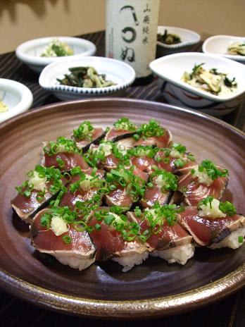 鰹たたきでにぎり寿司 小太郎のまんぷく日記