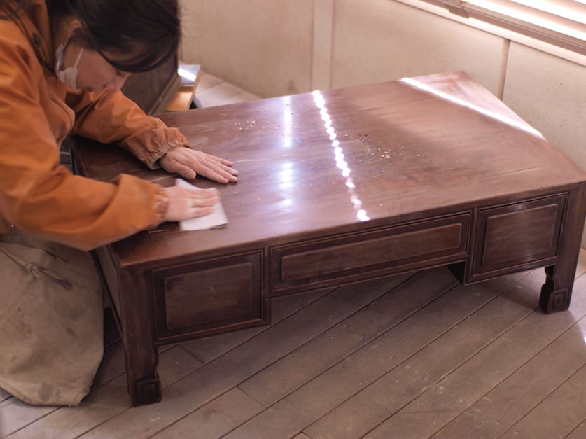 ミシン台リメイク／アンティークテーブル修理／和家具修理 家具修理＆リメイクの、京都・宇治【家具クリニック】のブログ