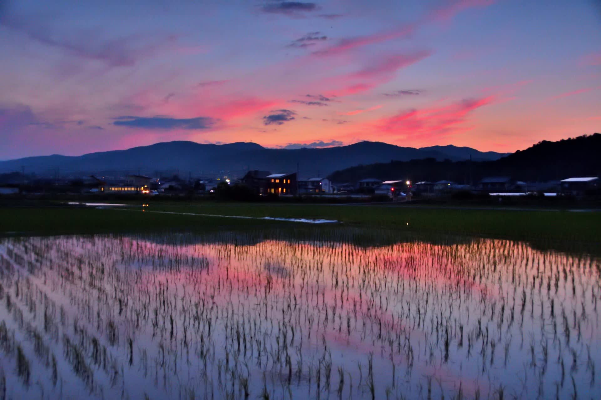 夕暮れ時 田舎人の いつも写真と 夕暮れ時 田舎人の いつも写真と