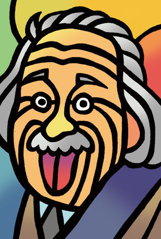 アインシュタインの似顔絵