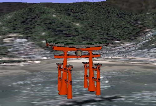 Google Earthで見る世界遺産 日本 厳島神社 Google Earthで暇つぶし