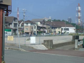 鍋桟橋跡を示す石柱