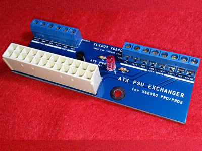 KLX003 V06 ATX電源接続基板 for X68000 PRO/PRO2 - KAWA lab. KLX003 V06 ATX電源接続基板 for X68000 PRO/PRO2 - KAWA lab.